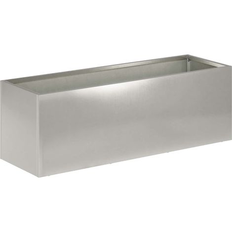 Garten-Pflanzgefäß Silber 40 x 20 x 20 cm Edelstahl vidaXL