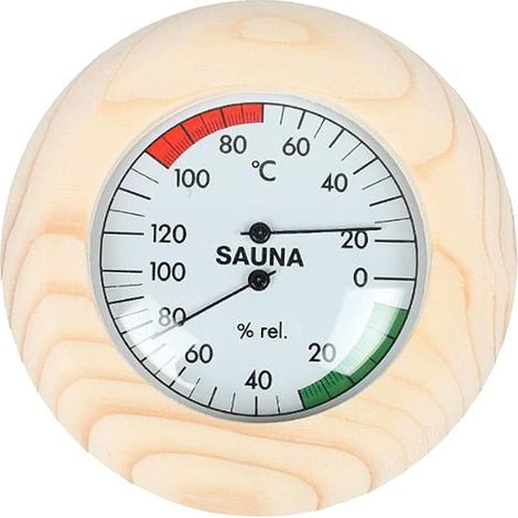 Bois Massif 2 en 1 Thermomètre de Sauna Et Hygromètre Accessoires De Sauna pour Piscines Intérieures Spas Mesure De La Température D'humidité (1/4)