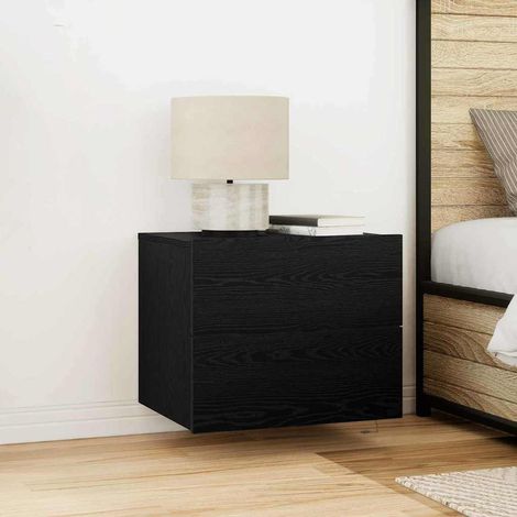 Nachttisch Schwarz Eichen-Optik 50 x 39 x 41 cm Holzwerkstoff
