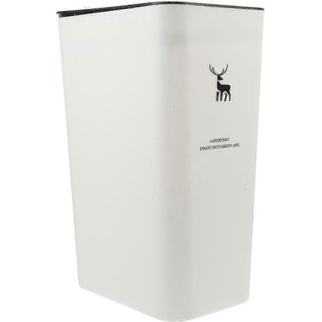 Poubelle à poussoir avec couvercle pour cuisine et salle de bain, poubelle pour papier (1/2)