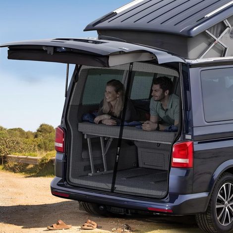 Moustiquaire avec Fermeture Éclair pour T5 T6 Hayon, Filet Fixation Magnétique, Protection Anti-Insectes, Pare-Soleil, Montage Rapide, Camping, Accès Facile, Rangement Pratique (1/5)