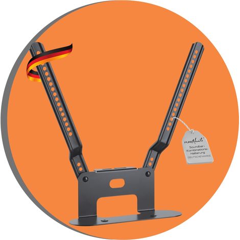 PM-SOM-080 pour montage direct sur téléviseur compatible avec BEAM Barre de son, charge utile: 5 kg, noir (1/5)