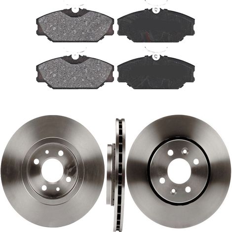 KIT FRENI ANTERIORI compatibile con RENAULT SCÉNIC I MPV / SPACEWAGON (JA0/1, FA0) - DISCHI + PASTIGLIE OEM: P 68 027 / 16924 , 18317 /SOSTITUZIONE DIRETTA/BASSA POLVERE/SILENZIOSO