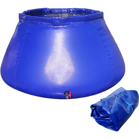 Réservoir d'eau Récipients de Stockage avec Valve Sac de Stockage d'eau d'urgence 200L/500L Collecteur d'eau de Pluie Pliable Réutilisable Portable pour Camping Irrigation Extérieur(Size:500L) (1/5)