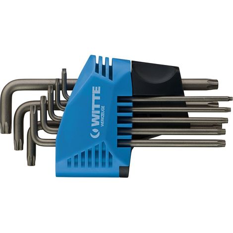 Jeu de 8 clés Torx WITTE en acier chrome-vanadium de qualité supérieure (1/2)