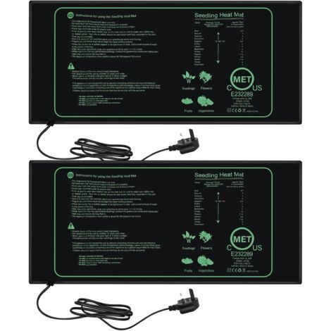Lot de 2 tapis chauffants efficaces pour plantes hydroponiques - Idéal pour la germination des plantes et le démarrage des graines (1/5)