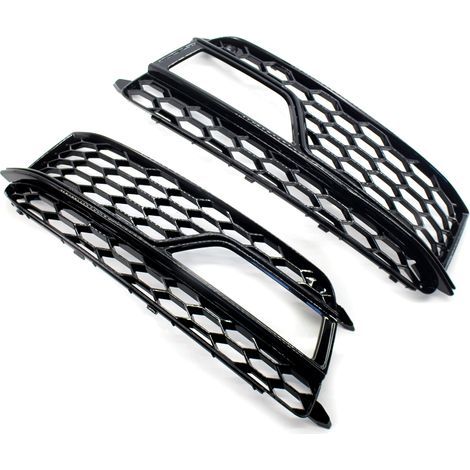Grille pare-chocs avant gauche/droite Compatible avec Audi S5 S-Line 2013-2016 Remplacement phares antibrouillard Noir Brillant Paire (1/5)