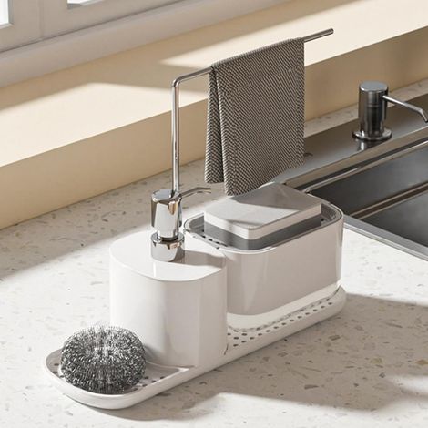 Spülmittelpumpen-Set für die Küche mit Handtuchhalter, Spülmittelpumpe - AquaForge (1/5)