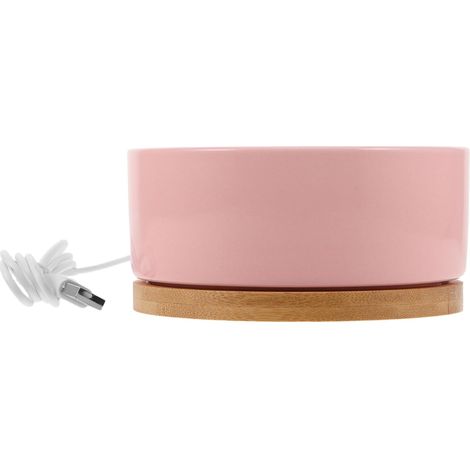 Gamelle Chauffante USB pour Animaux 350 ML Bol en Céramique Rose Petite (1/5)