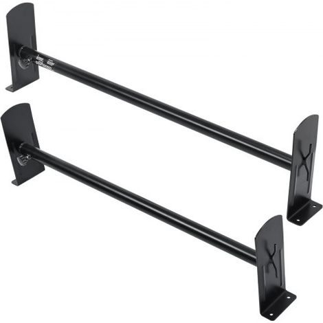 Porte-Échelles de Toit pour Camionnette, Porte-Bagages en Acier Allié 2 Barres, Barre de Toit pour Gouttière de Pluie, Capacité de Charge 226,8 kg, Réglables 91-133 cm, pour Fourgonnettes (1/4)