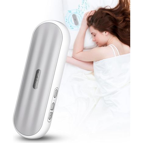 Enceinte portable sans fil pour dormir - À placer sous l'oreiller - Conduction osseuse - Bruit blanc - Plastique - Blanc (1/5)
