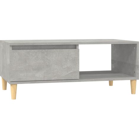 vidaXL Couchtisch Grau Beton 90x50x36,5 cm Ingenieurholz
