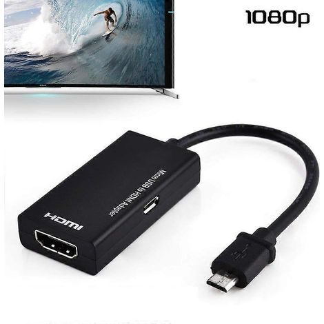 micro usb to hdmi adapter cable mirco usb to hdmi hd conversion cable mobile phone watch tv (1/5)