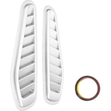 Pare-chocs latéral décoratif universel pour entrée d'air de voiture, argenté (1/5)