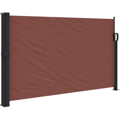vidaXL Tenda da Sole Laterale Retrattile Marrone 120x600 cm
