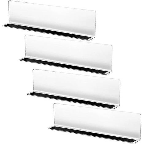Séparateur d'étagère, lot de 4 séparateurs transparents en forme de produit pour une organisation optimale (1/5)