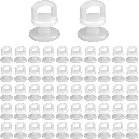 Lntyq 50 Pcs Crochet Rideau Glisseur Rail Rideau Gardinengleiter Gardinenröllchen pour Rails Set Crochets Rideaux (1/5)