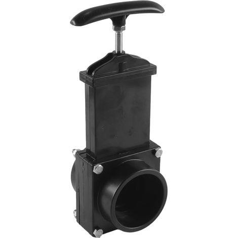 Vanne de vidange noire pour camping-cars 50 mm – Clapet anti-retour coulissant pour fourgons, caravanes et bateaux (1/5)
