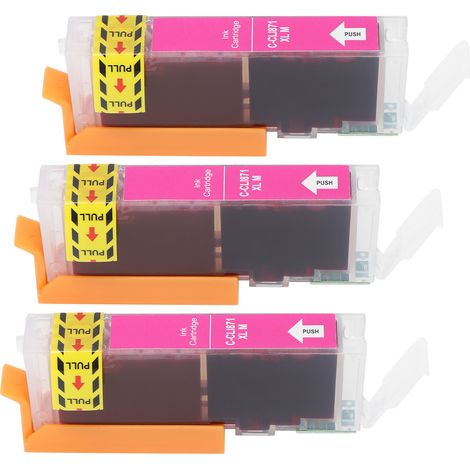 3 Cartouches d'Encre 13ml pour Imprimantes Canon PIXMA - Pack Multicolore (1/5)