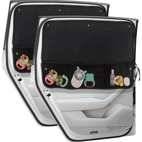 Pare-Soleil Latéral Voiture - 68 x 50 cm - Tissu Composite 3 Couches - Pour Vitres Arrière - Lot de 2