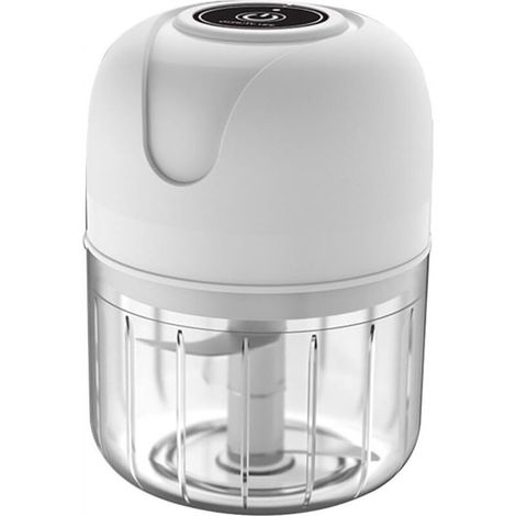 Hachoir à ail électrique, adapté à l'ail, au poivre, à la viande hachée, à la sauce citrouille, 250ML (blanc) (1/5)