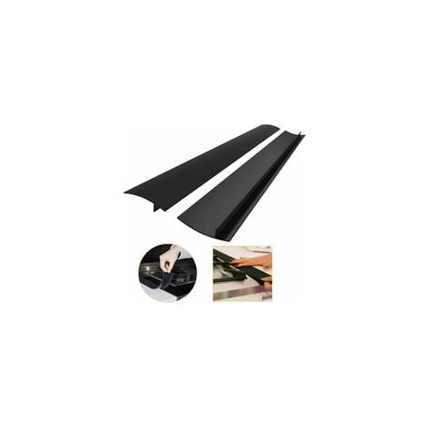 2er-Pack 25''/63 cm Küchenarbeitsplatten-Randstreifen, Silikon-Herd-Zwischenraumabdeckung, lange Fülldichtung zum Abdichten von verschütteten Flüssigkeiten zwischen Arbeitsplatte, Backofen, Küchenwas (1/5)
