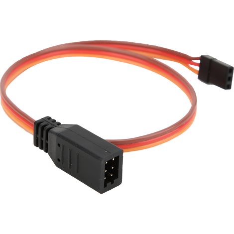 Stück JR Y-Verlängerungskabel (Stecker auf Buchse) mit RC-Stecker, dreifarbiges PVC-Kabel, 30 cm, 22 AWG (Braun, Rot, Orange). (1/5)