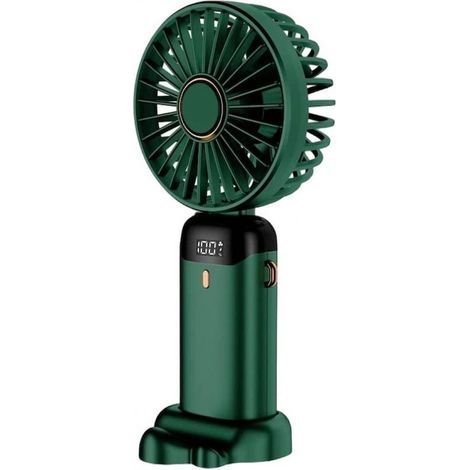 USB-wiederaufladbarer tragbarer Outdoor-Ventilator, Mini-tragbarer Kühlventilator mit Digitalanzeige (1/5)