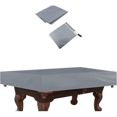Housse pour table de billard - PZCC - 8 pieds - Oxford 210D - Imperméable - Gris (1/4)