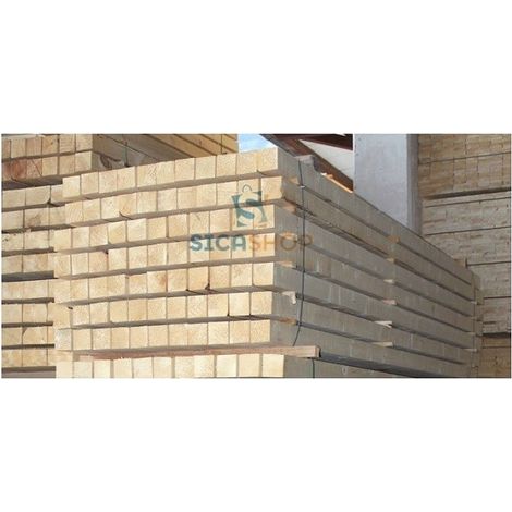 4 Listelli Abete Piallati 4 Lati stondati mm 45 x 45 x 3000