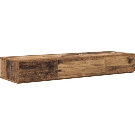 Escritorio de estudio Madera envejecida 110 x 40 x 19,5 cm vidaXL (1/5)