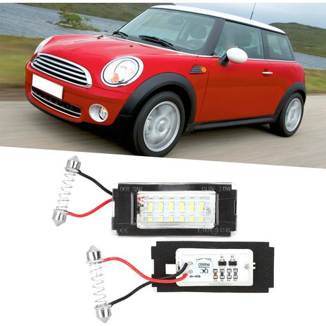 1 paire de LED SMD 12V 18 pour éclairage de plaque d'immatriculation, compatibles avec MINI Cooper R56 R57 R58 R59 2006-2014 (1/5)