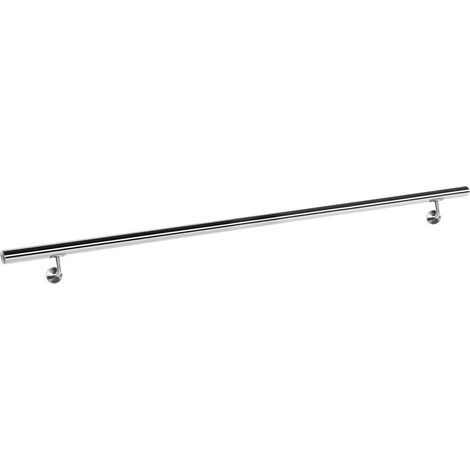 Kit pasamanos barandilla soporte pared 150 cm escalera acero refinado 160000704