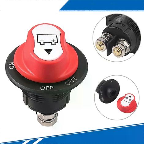 Hauptschalter Ein/Aus für 100-A-Batterietrennschalter für Boote, Autos, Transporter, Schiffe und Boote (12–32 V) – JXLGV (1/4)