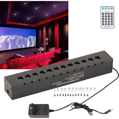 Guirlande lumineuse LED à fibre optique blanche 6W, 12 trous, avec application Bluetooth et effet météore. (1/5)