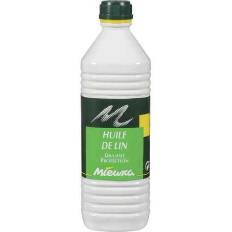 Huile de lin pour bois dur – Protection contre intempéries et humidité – Diluant pour peintures à l'huile – Conditionnement 1L – Mieuxa