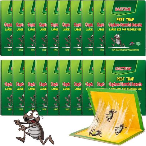 Piege Cafard,20 Pièces Pièges à Cafards Puissant,Piège à Cafards,Produit Anti Cafards,Produit Anti Araignée,pour Jardin Maison Cuisine Salle de Bain Bureau (1/5)