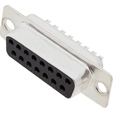 encitech DB15-SS 2101-0180-12 D-SUB Buchsenleiste 180 ° Polzahl: 15 Lötkelch 1 St. Tray (1/3)