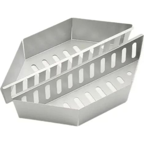 Panier à briquettes de charbon de bois pour barbecue, support à briquettes, résistant aux hautes températures, en acier inoxydable, lot de 2 (1/5)
