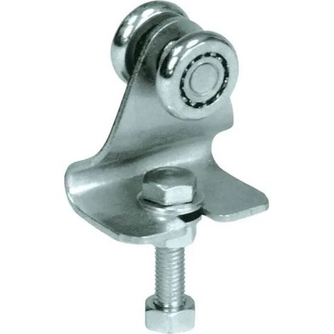Ibfm art. 338/2 carrello in acciaio zincato con staffa e 2 ruote da 24m per monorotaia 339p (1/5)