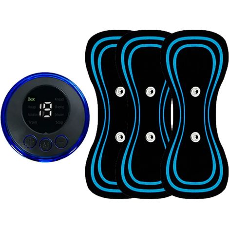 (Ensemble de trois pièces) Appareil de massage musculaire/nuque électrique EMS, 8 modes, 19 niveaux. (1/5)