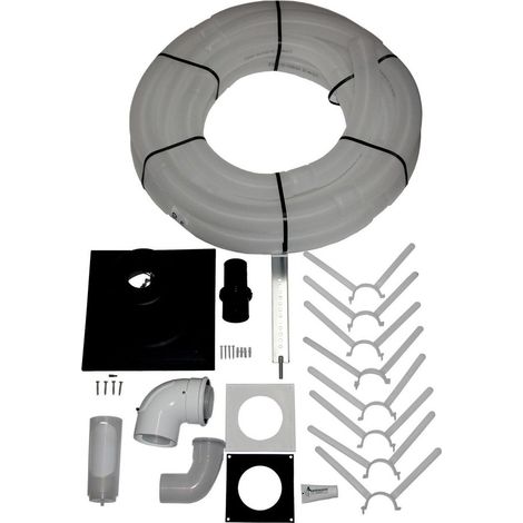 Wolf Anschluss-Set DN80/125 - C93x DN83 flexibel im Schacht, Abdeckung PP, 2652002 (1/2)
