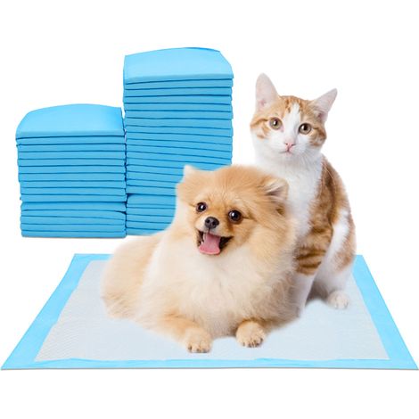 Wolketon Tappetino assorbente per cani, 120 pezzi, 60 × 60 cm copriletto usa e getta Dog Toilet Trainer Dog Pet, impermeabile Aleze, resistente antiperdita Pee Pad