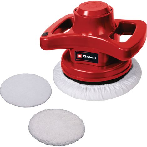 Einhell Polisseuse pour carrosserie CC-PO 90 (90 W, Vitesse d'oscillation : 3300 tours/mn, Diamètre disque : 240 mm, Livré avec 1 bonnet textile et 1 bonnet synthétique)