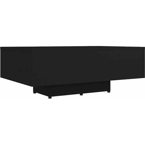 vidaXL Mesa de centro madera contrachapada negro 85x55x31 cm (1/2)