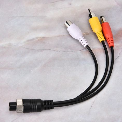 Câble d'extension pour enregistreur vidéo de voiture, tête d'air femelle vers AV femelle mâle, adaptateur pour moniteur CC mâle. (1/5)