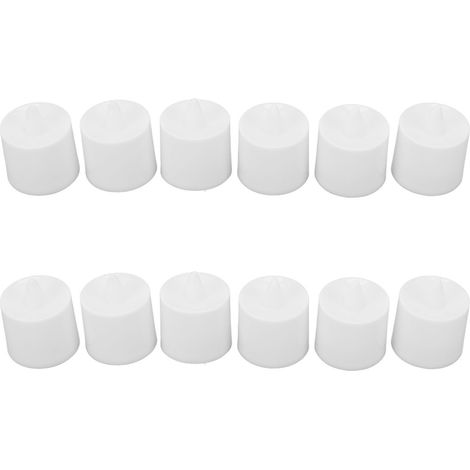 Ortviai Bougies LED sans flamme cylindriques 12 pièces – modèle BZ2860, lumière chaude, piles intégrées