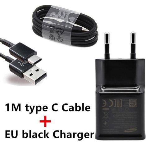 Chargeur rapide USB avec câble de Type C, adaptateur secteur pour Samsung Galaxy A71 A52 A50 A53 A12 S10 charger with cable BU (1/3)