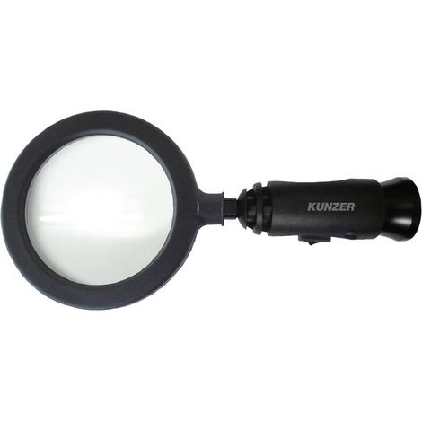 Kunzer 7LL01 Lente d'ingrandimento portatile con illuminazione LED Lente: (Ø) 90 mm Nero (1/2)