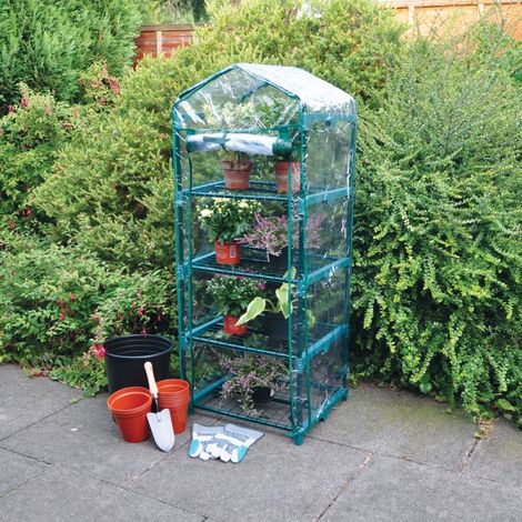 4 Tier Mini Frame Greenhouse Garden Grow House Seedling Station For Veg Fruit Plant Growth Frost Protection Planting Station Tent Propagator (1/9)